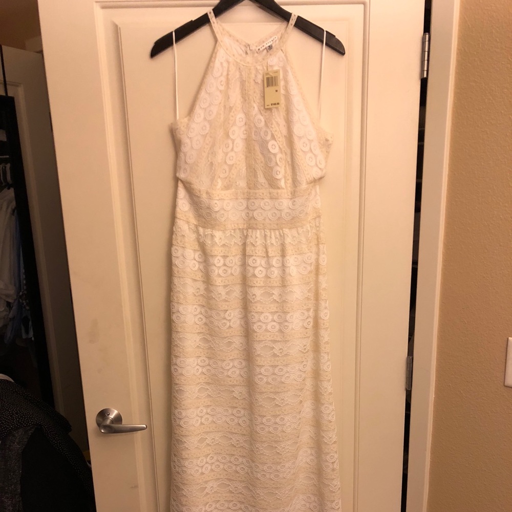 Max Studio White Laced Maxi Dress